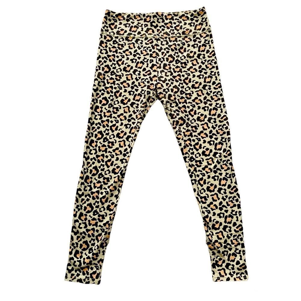 Wild Fable Cheetah Print Athletic Leggings Beige Gray Pink Women’s US Sz Medium